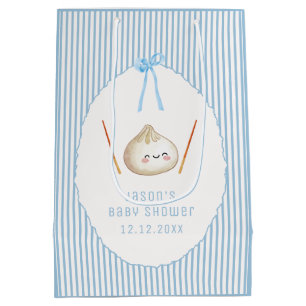 Blauer Kawaii-Jungen-Bogen Asiatische Baby-Party-D Mittlere Geschenktüte