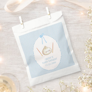 Blauer Kawaii-Jungen-Bogen Asiatische Klößchen-Bab Geschenktütchen