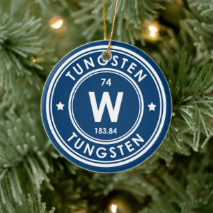 Blauer Keramik aus Wolsten Element Ornament
