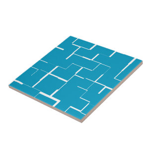 Blauer Keramik, klein (4,25" x 4,25") Fliese