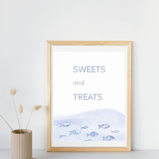 Blauer Kindergeburtstag Süßigkeiten und Leckereien Poster (Von Creator hochgeladen)