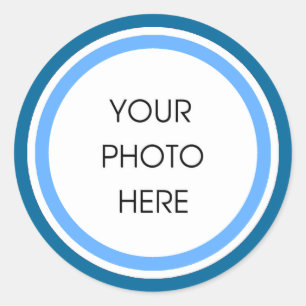 Blauer Kinderkreis Runder Aufkleber