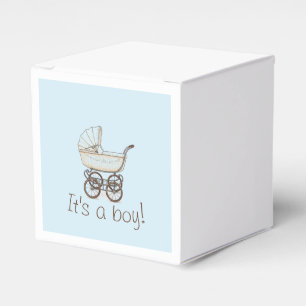 Blauer Kinderwagen Geschenkschachtel