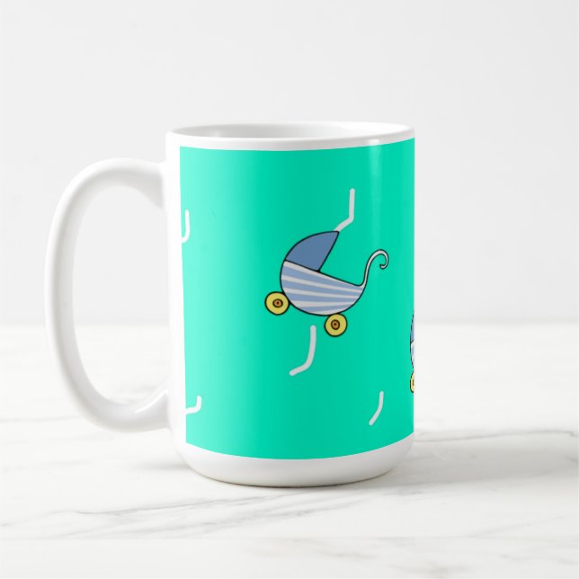 Blauer Kinderwagen Kaffeetasse (Links)