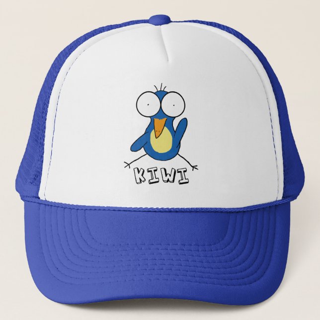 Blauer Kiwi-Hut Truckerkappe (Vorderseite)