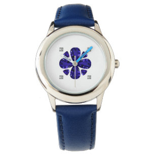 Blauer Klee Armbanduhr