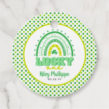 Blauer Klee und Regenbogen Lucky Eins Geburtstag