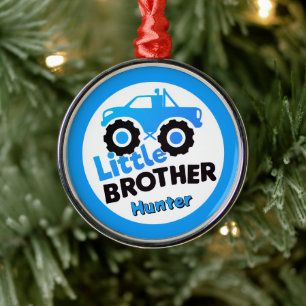 Blauer Kleiner-Bruder-Monstertruck mit individuell Ornament Aus Metall