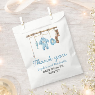 Blauer kleiner Fischer-Baby-Party Geschenktütchen