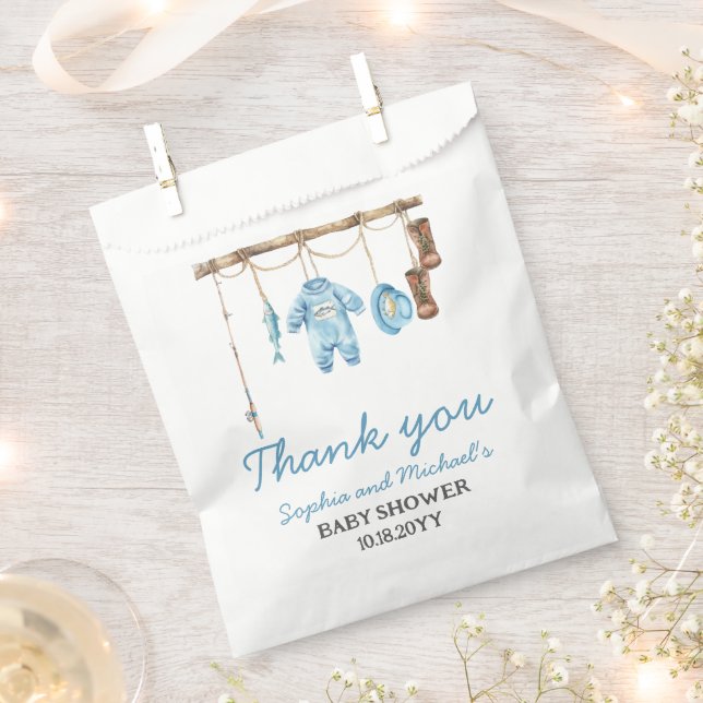 Blauer kleiner Fischer-Baby-Party Geschenktütchen (Ausgeschnitten)