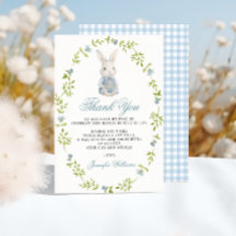 Blauer Kleiner Hase Frühling Jungen-Baby-Party