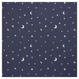 Blauer kleiner Mitternachtsmond und Stoff