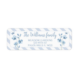 Blauer, kleiner Schmetterling Rücksendeadresse Eti