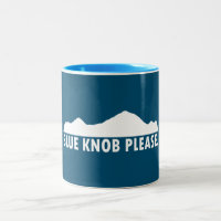 Blauer Knopf Bitte