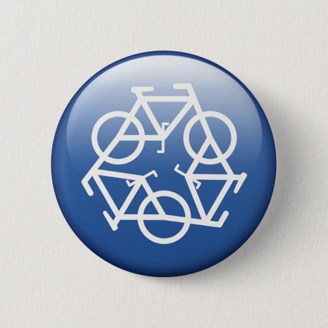 Blauer Knopf von Petr Kratochvil gerecycelt Button (Vorderseite)