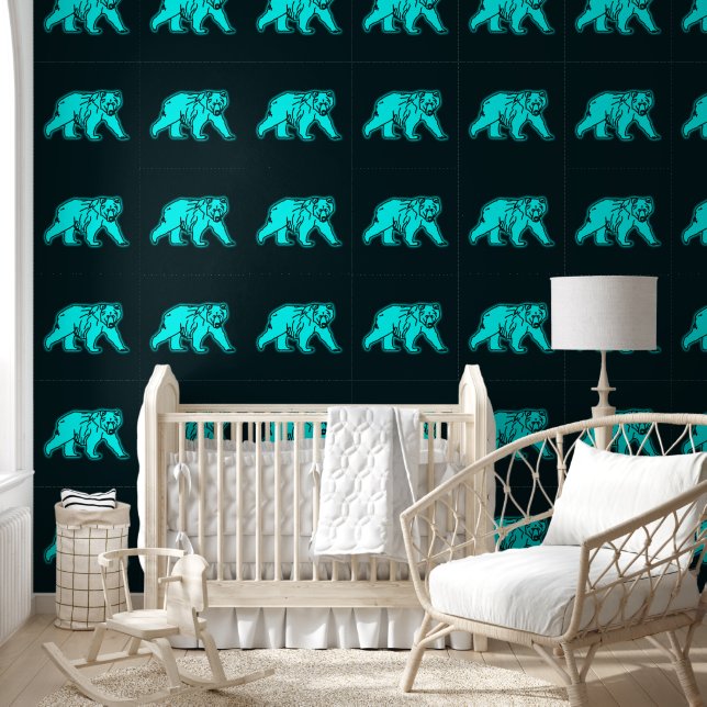 Blauer Kodiakbär Tapete (Kinder)