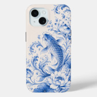 Blauer Koi-Fisch-Lotus-Telefoncase