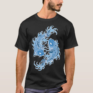 Blauer Koi-Fisch T-Shirt