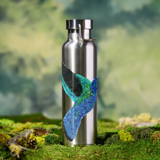 Blauer Kolibri (Glitzer) Trinkflasche