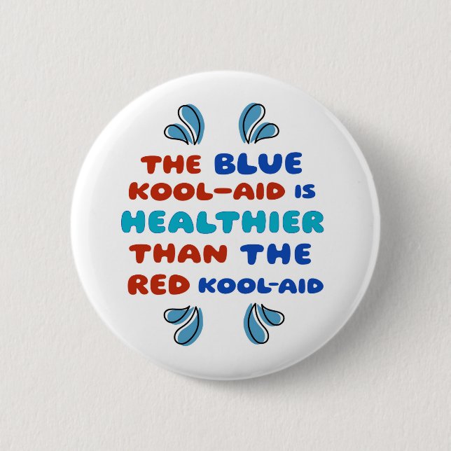 Blauer Kool Aid RUNDE SCHALTFLÄCHE Button (Vorderseite)