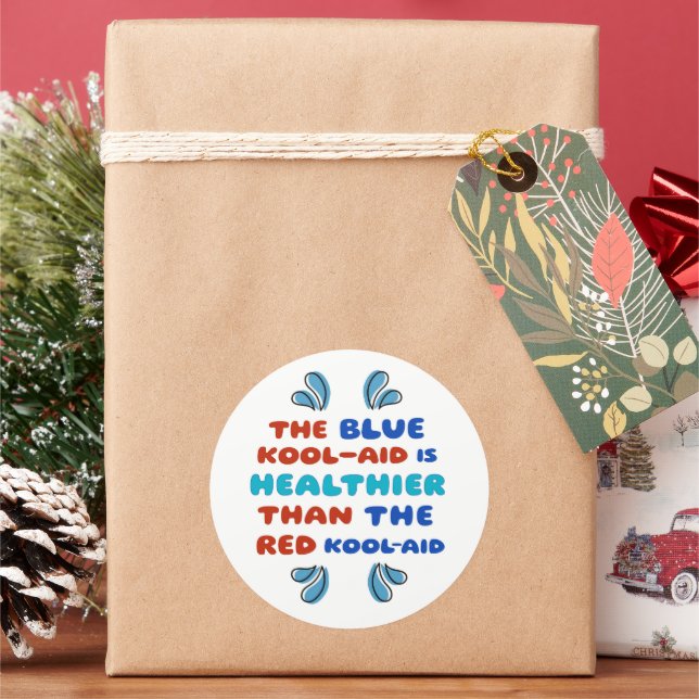 Blauer Kool Aid RUNDE STICKER (Feiertag)