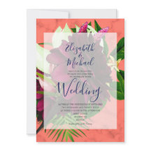 Blauer Korallenriff Elegante Moderne Hochzeit