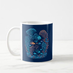 Blauer Korallenriff Kaffeetasse