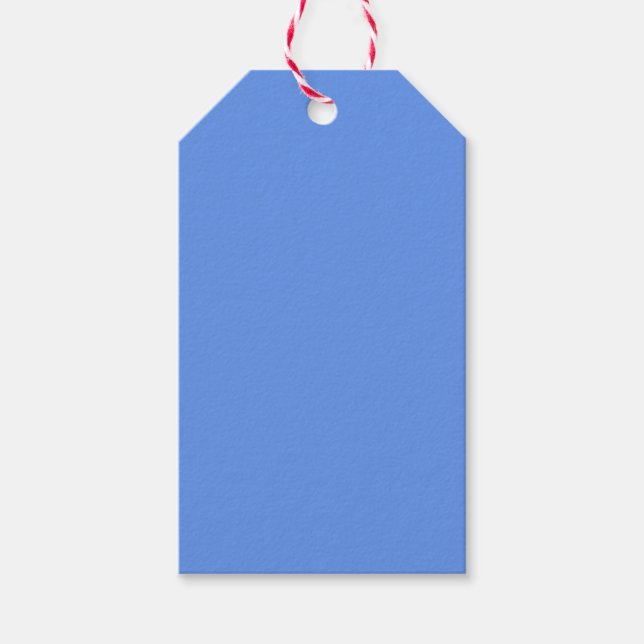 Blauer Kornblume Farbe Geschenkanhänger (Vorderseite)