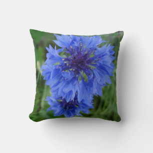Blauer Kornblume Kissen