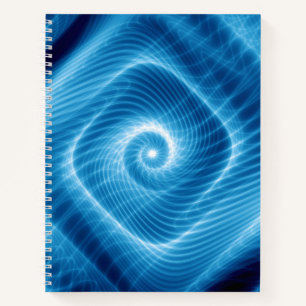 Blauer kosmischer Spiralnebel Notizbuch