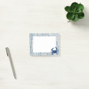 Blauer Krabbenglas Post-it Klebezettel