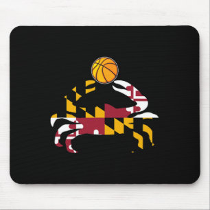 Blauer Krabbenstolz auf Maryland-Staatsflagge mit  Mousepad