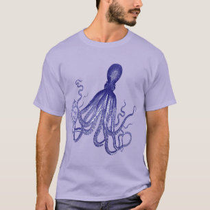 Blauer Kraken 5 T-Shirt
