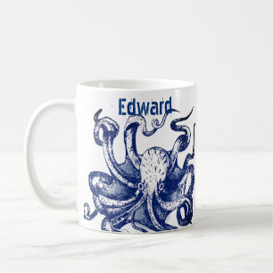 Blauer Kraken Kaffeetasse