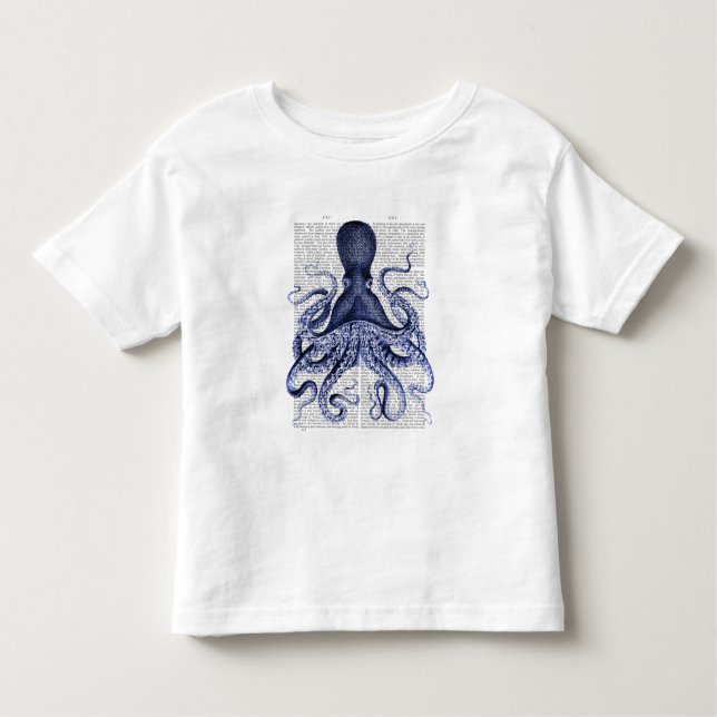 Blauer Kraken Kleinkind T-shirt (Vorderseite)