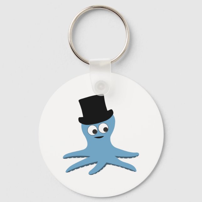 Blauer Kraken Schlüsselanhänger (Vorderseite)