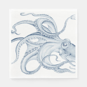 Blauer Kraken Serviette