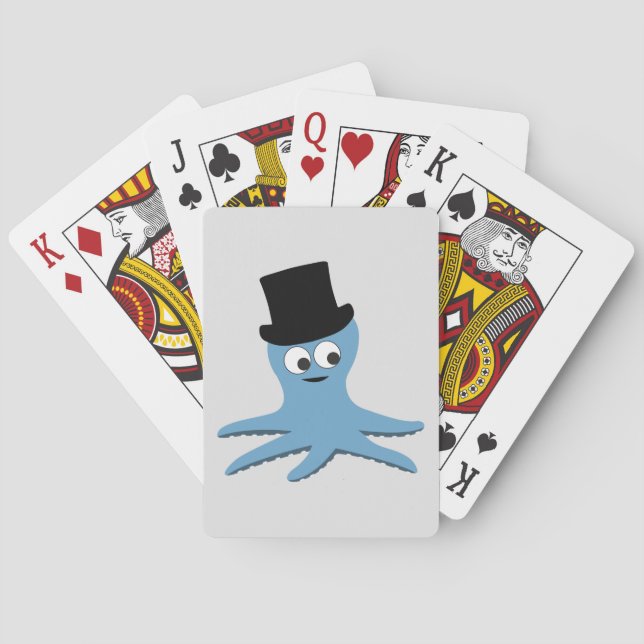 Blauer Kraken Spielkarten (Rückseite)