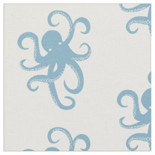 Blauer Kraken Stoff