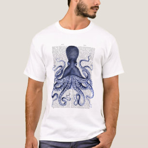 Blauer Kraken T-Shirt
