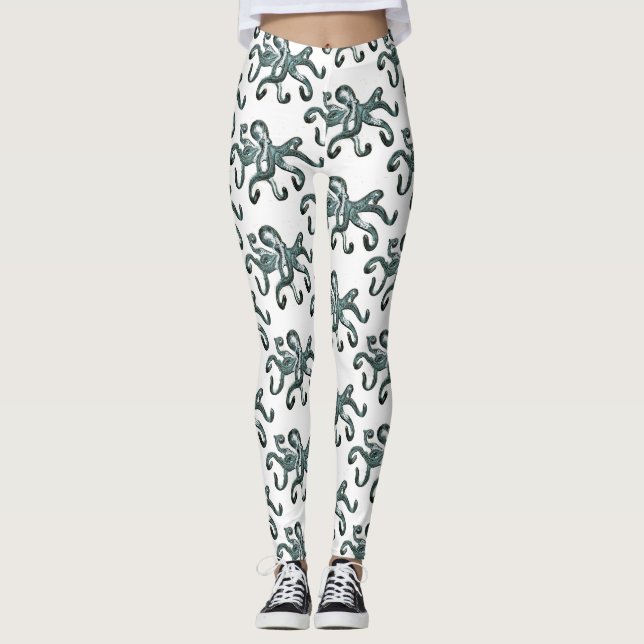 Blauer Kraken Thunder_Cove Leggings (Vorderseite)