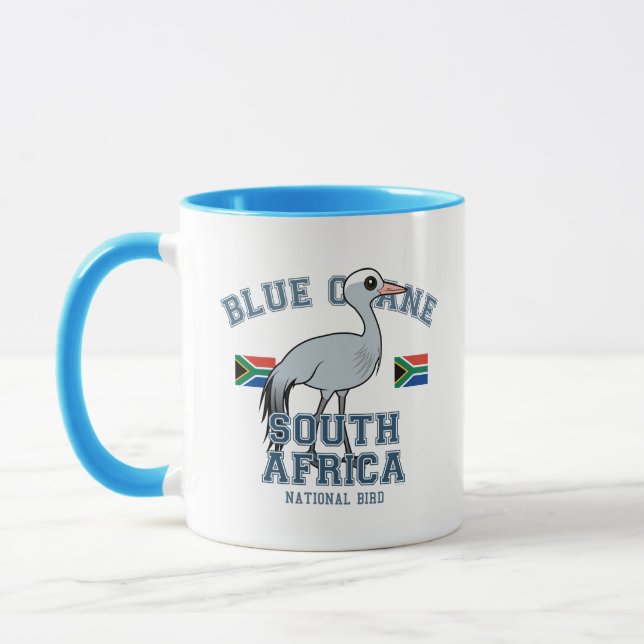 Blauer Kran von Südafrika Tasse (Links)