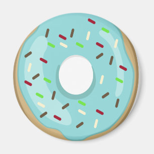 Blauer Krapfen-Magnet Magnet