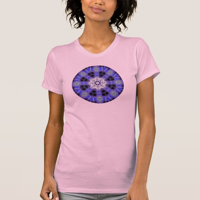 Blauer KräuselungA24 mandala-T - Shirt (Vorderseite)
