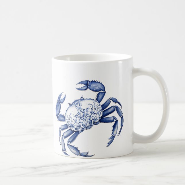 Blauer Krebs Kaffeetasse (Rechts)