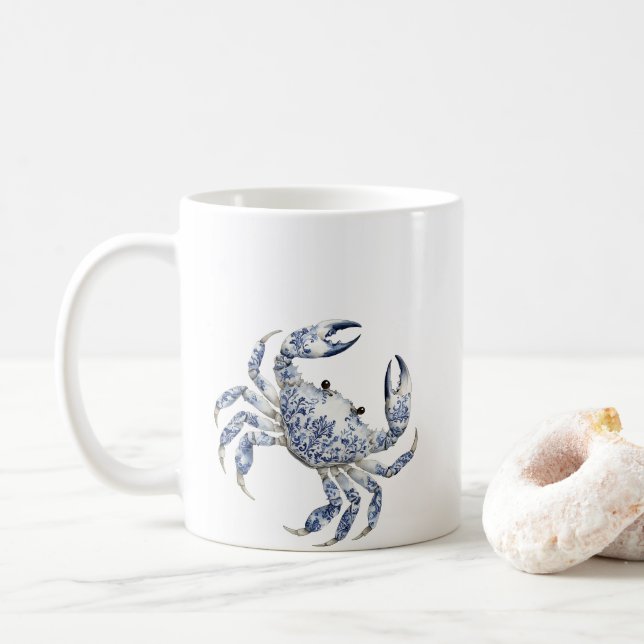 Blauer Krebs Kaffeetasse (Mit Donut)