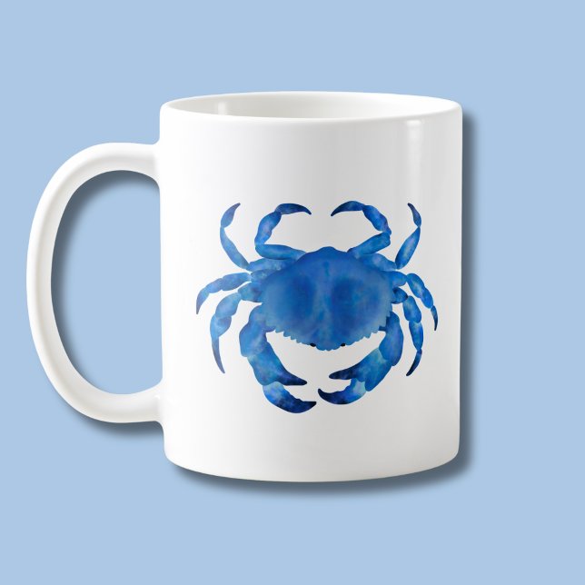 Blauer Krebs Kaffeetasse (Bue crab coastal crustacean mug)