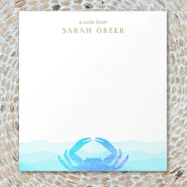 Blauer Krebs Notizblock