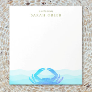 Blauer Krebs Notizblock