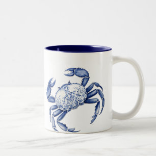 Blauer Krebs Zweifarbige Tasse